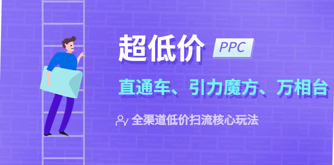 【副业项目5726期】2023超低价·ppc—“直通车、引力魔方、万相台”全渠道·低价扫流核心玩法缩略图