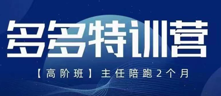 【副业项目6086期】纪主任·5月最新多多特训营高阶班，玩法落地实操，多多全掌握缩略图