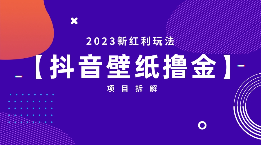 【副业项目6746期】2023新红利玩法：抖音壁纸撸金项目缩略图