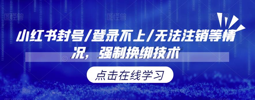 【副业项目6903期】小红书封号/登录不上/无法注销等情况，强制换绑技术【揭秘】缩略图