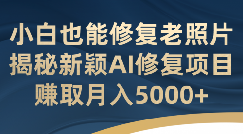 【副业项目7218期】小白也能修复老照片！揭秘新颖AI修复项目缩略图