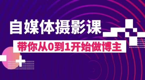 【副业项目8242期】自媒体摄影课，带你从0到1开始做博主缩略图