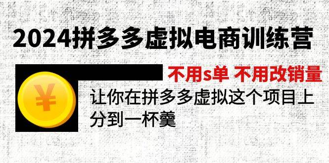 2024拼多多虚拟电商训练营 不s单 不改销量  做虚拟项目分一杯羹(更新10节)缩略图